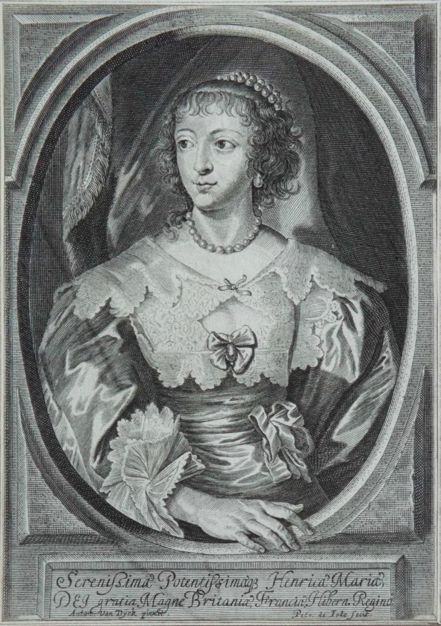 Print - Serenissima Potentissimage Henrica Maria Dei Gratia Magne Britania, Francia, Hibern. Regina - De